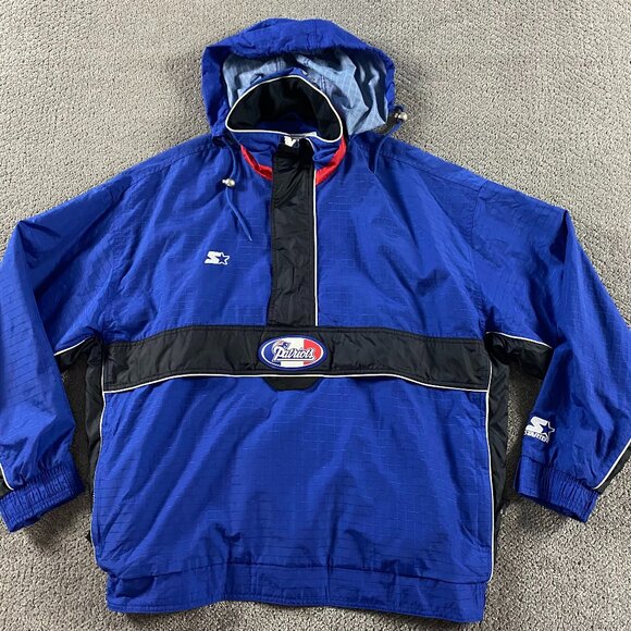 Vintage 90s Starter New England Patriots Jacket Men's XL Pullover NFL Pro Line - Picture 1 of 16
